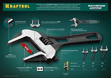 Ключ разводной 28 мм Kraftool, длина 120 мм, CrV, укороченная ручка  картинка